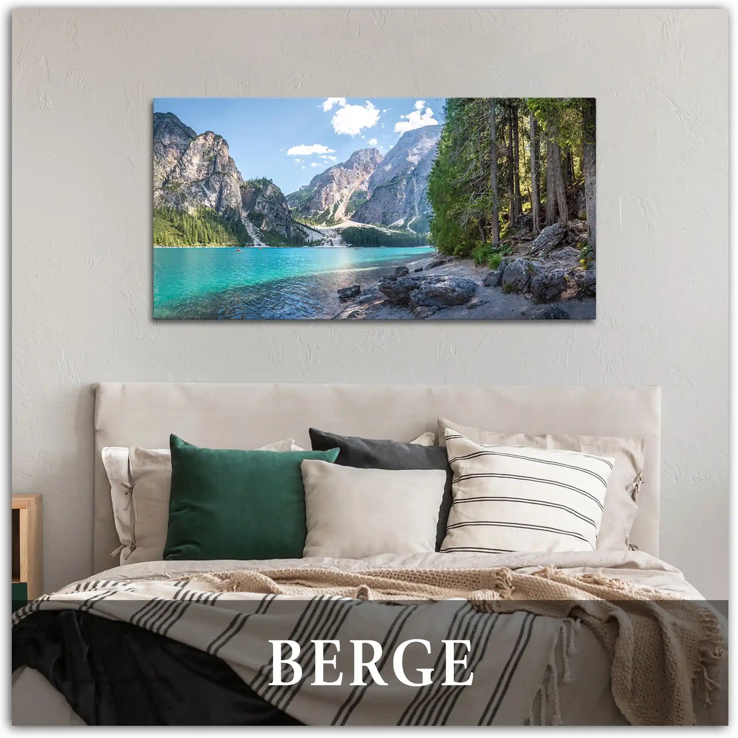 Wandbilder Berge in Schlafzimmer
