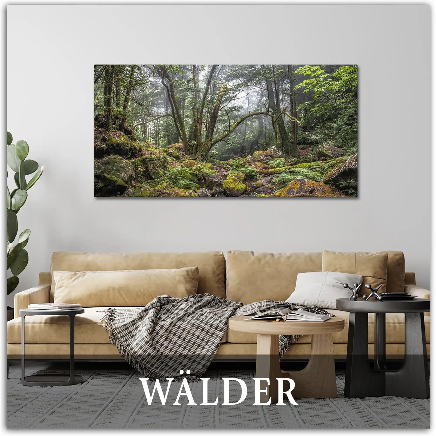 Wandbilder Wald in Wohnzimmer