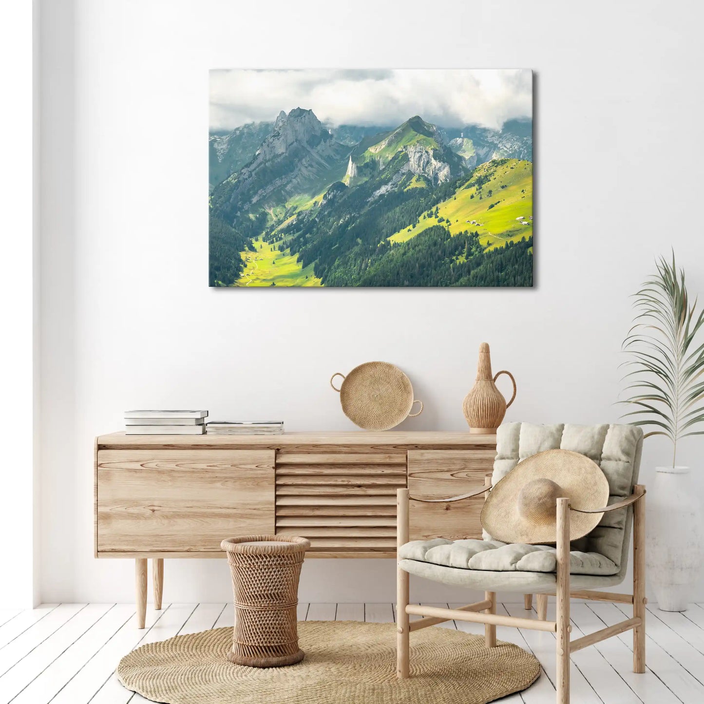Leinwandbild - Malerisches Bergpanorama