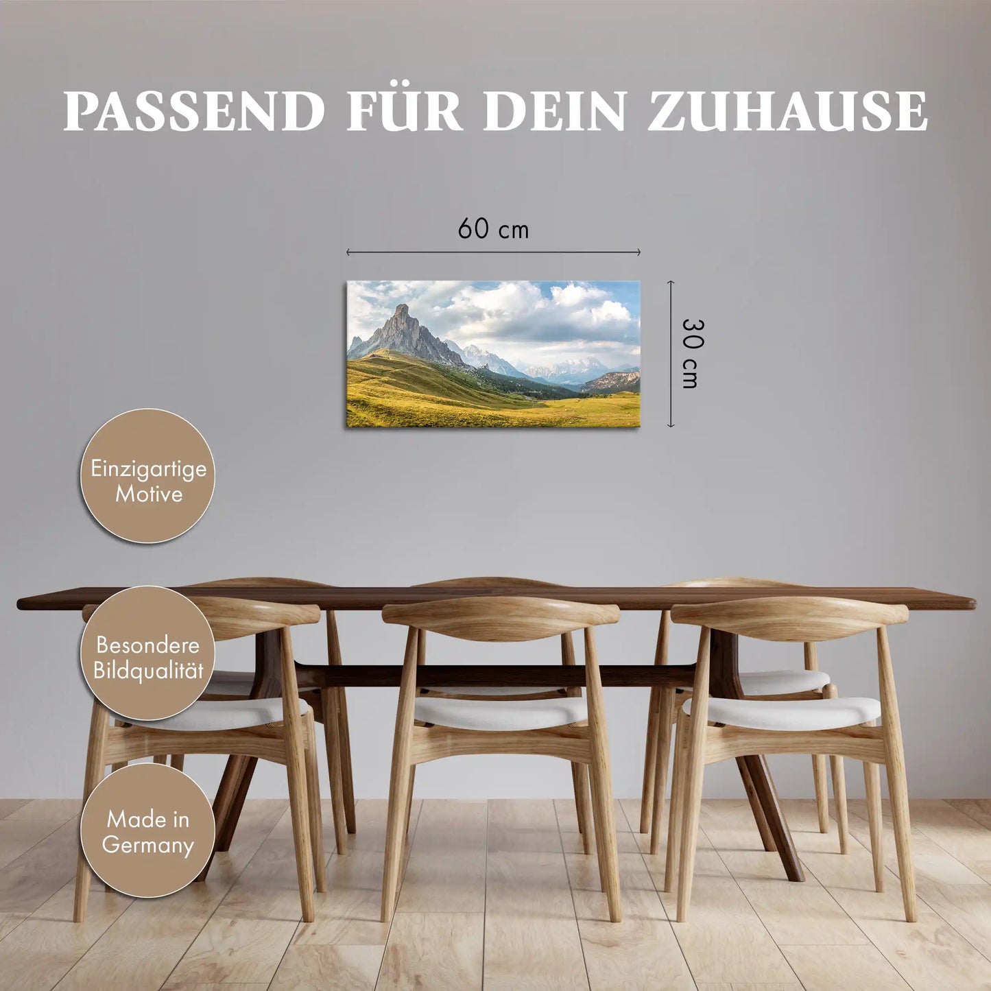 Leinwandbild Alpen in den Dolomiten Berge und Landschaft