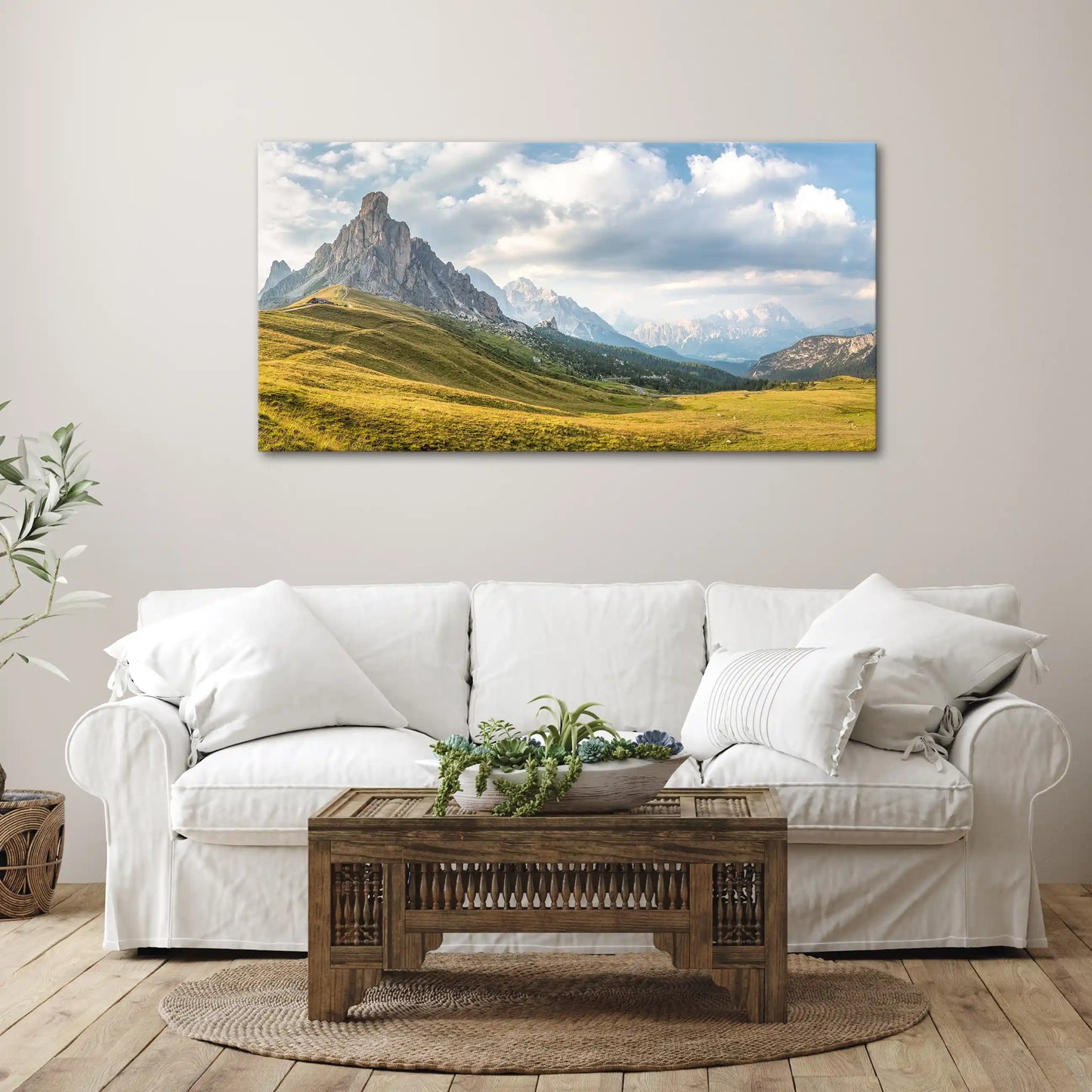 Leinwandbild - Dolomiten im Abendlicht