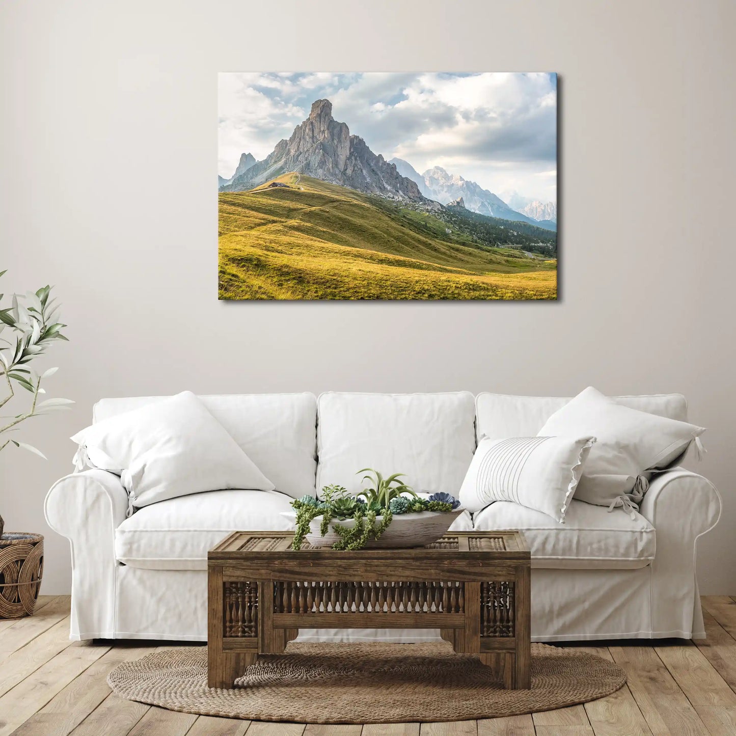 Leinwandbild - Dolomiten im Abendlicht
