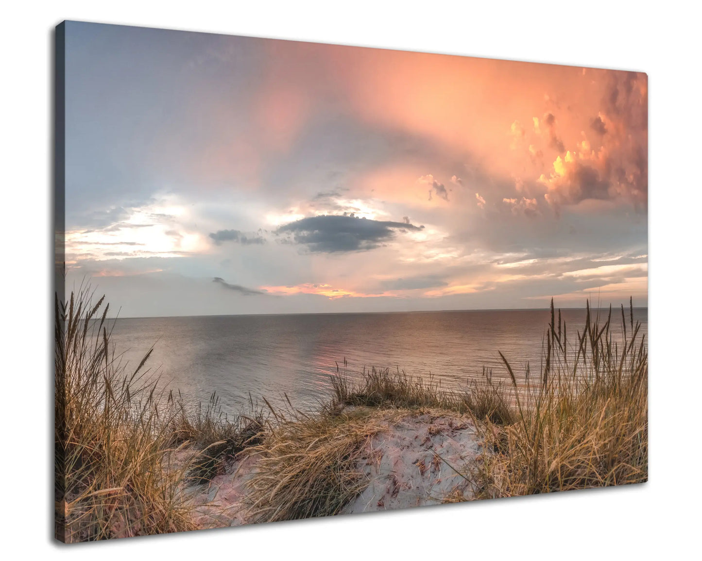Leinwandbild - Düne im Abendrot