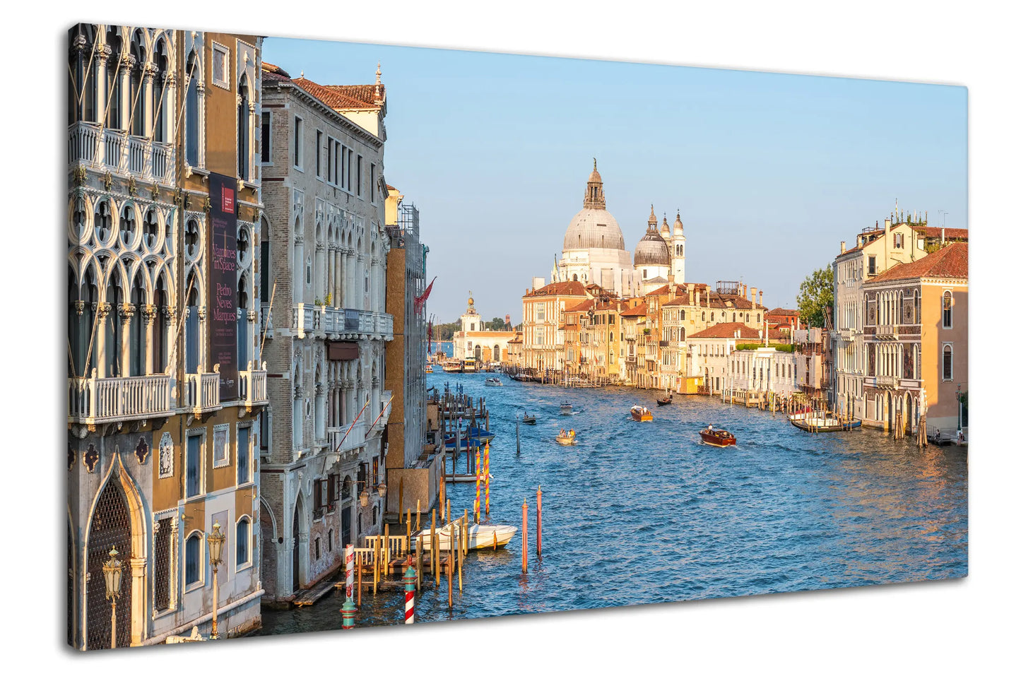 Leinwandbild mit Blick auf den Canale Grande in Venedig mit historischen Gebäuden