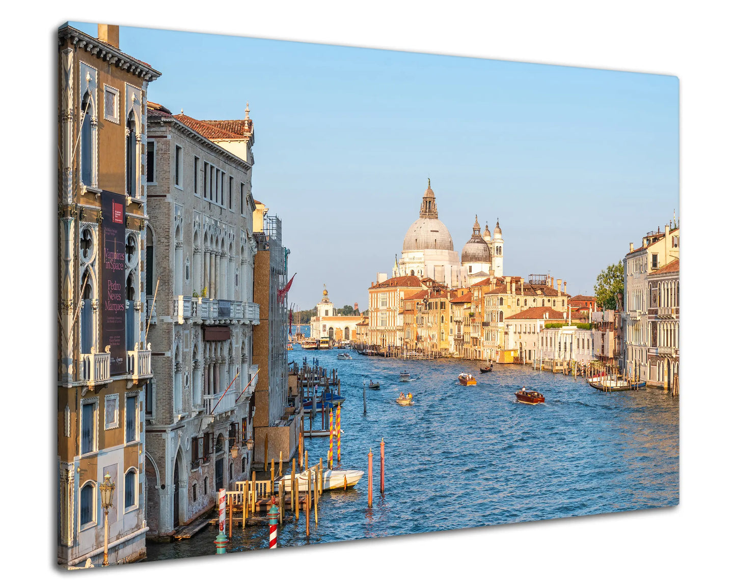 Leinwandbild mit Blick auf den Canale Grande in Venedig mit historischen Gebäuden