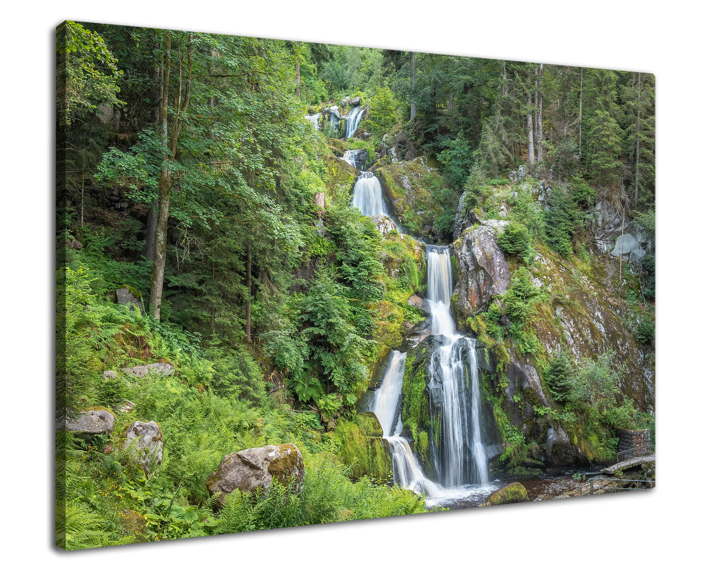 Leinwandbild mit Wasserfall im Schwarzwald
