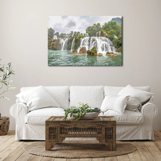 Leinwandbild imposante Wasserfälle in Vietnam