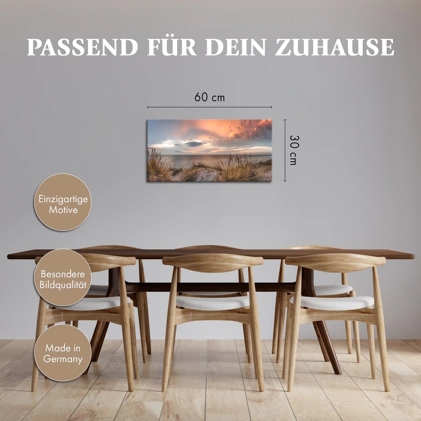Leinwandbild - Düne im Abendrot