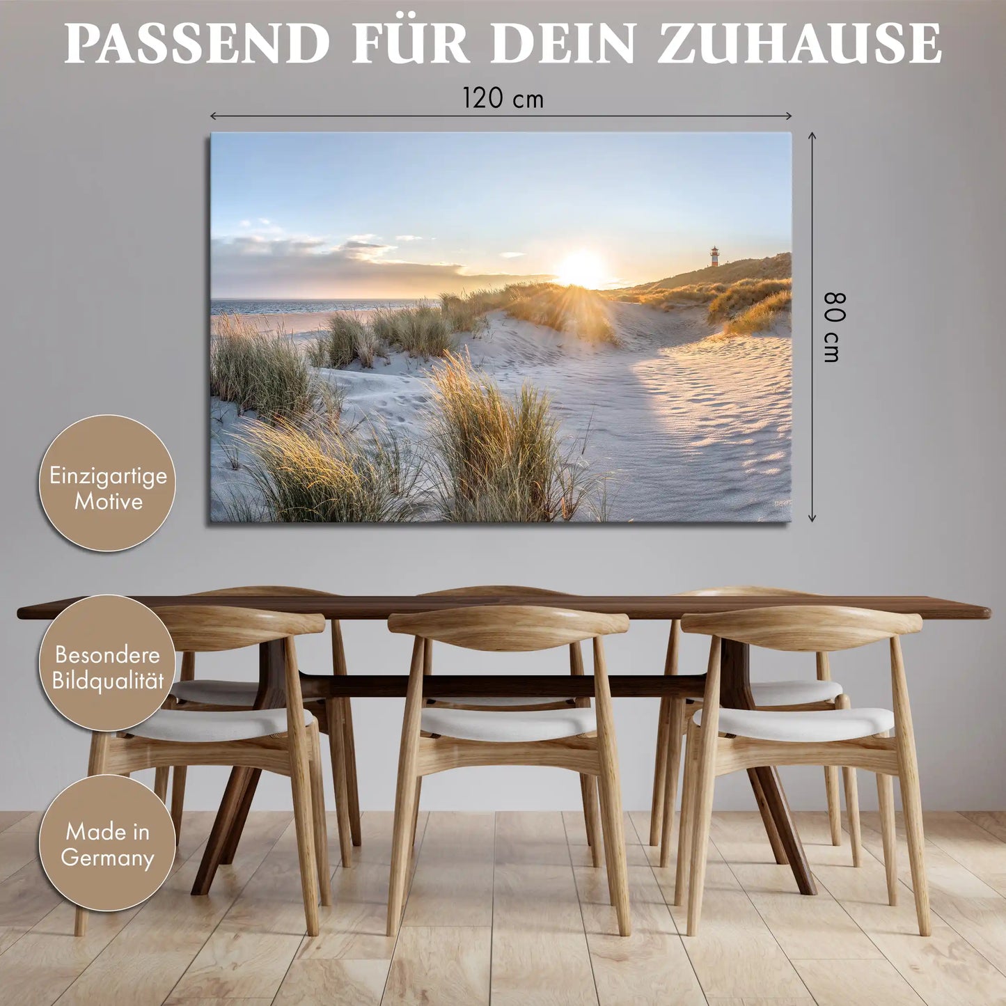 Leinwandbild - Düne im Morgenlicht