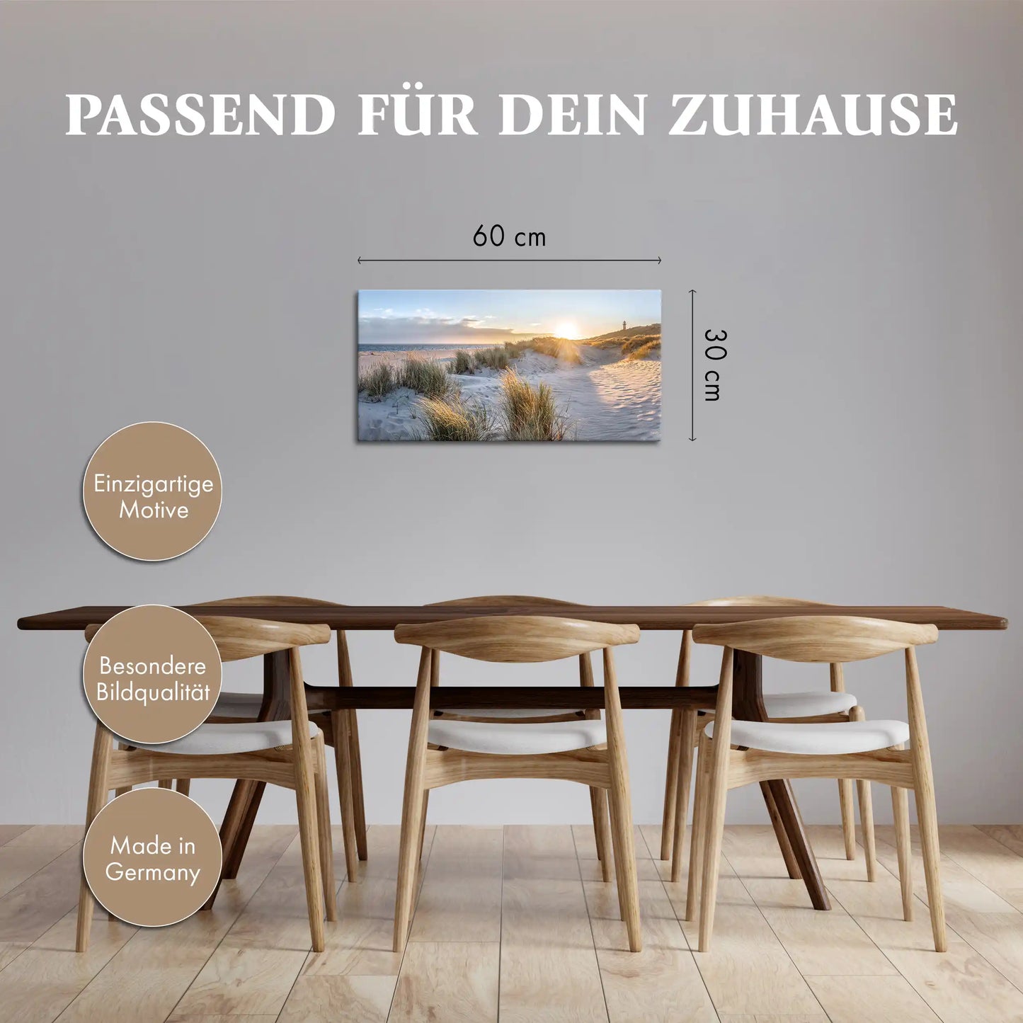 Leinwandbild - Düne im Morgenlicht