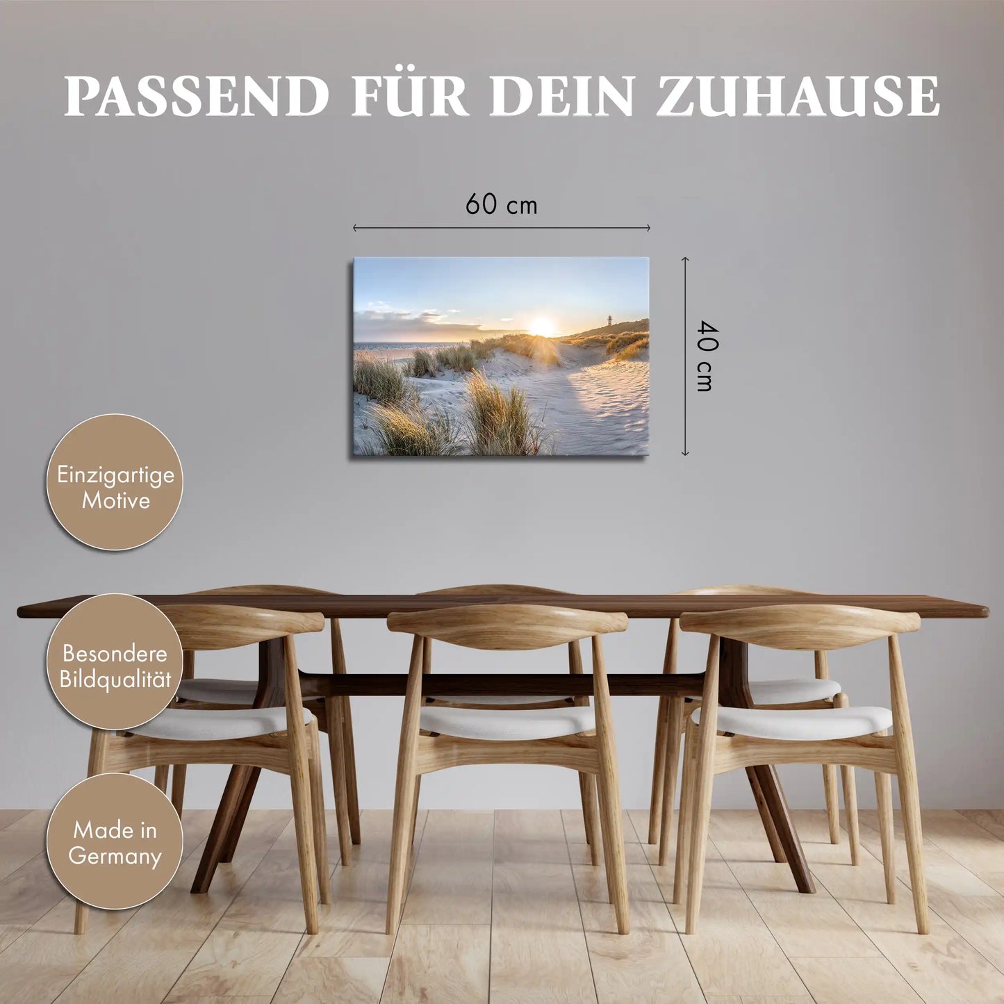 Leinwandbild - Düne im Morgenlicht