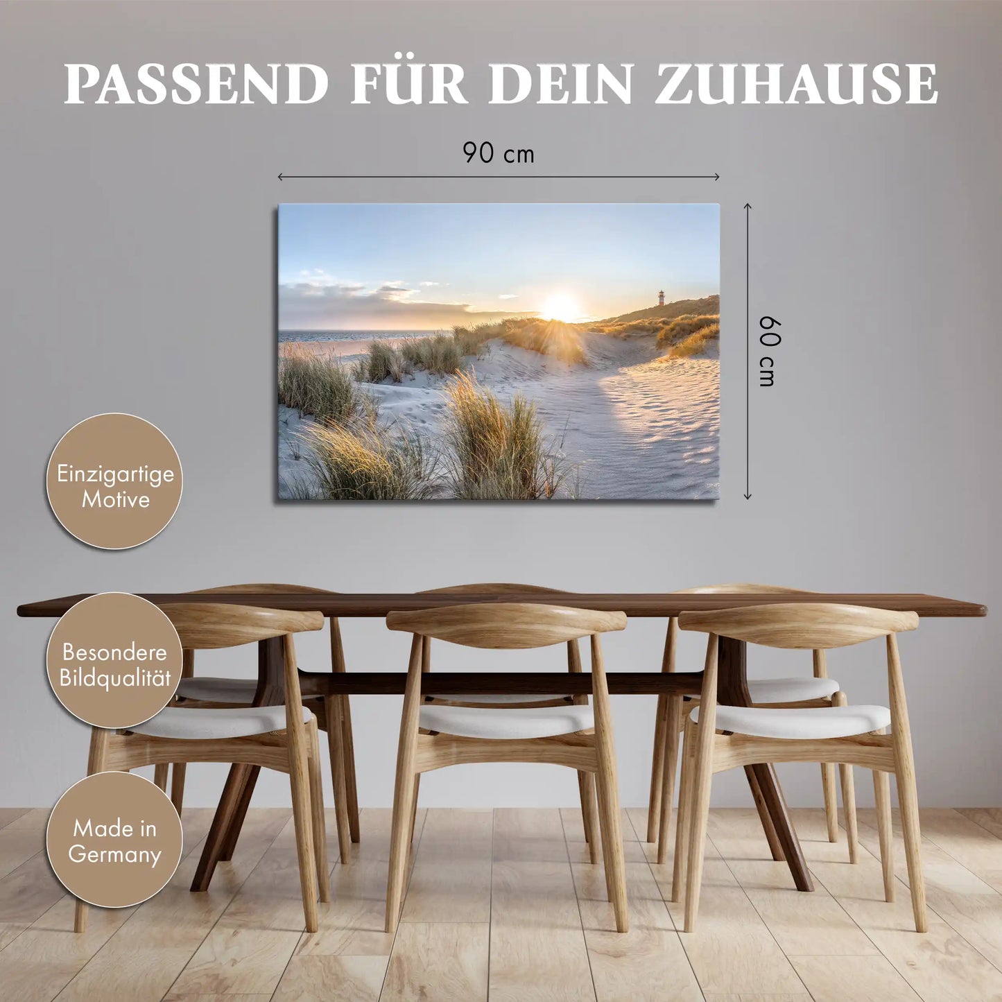 Leinwandbild - Düne im Morgenlicht