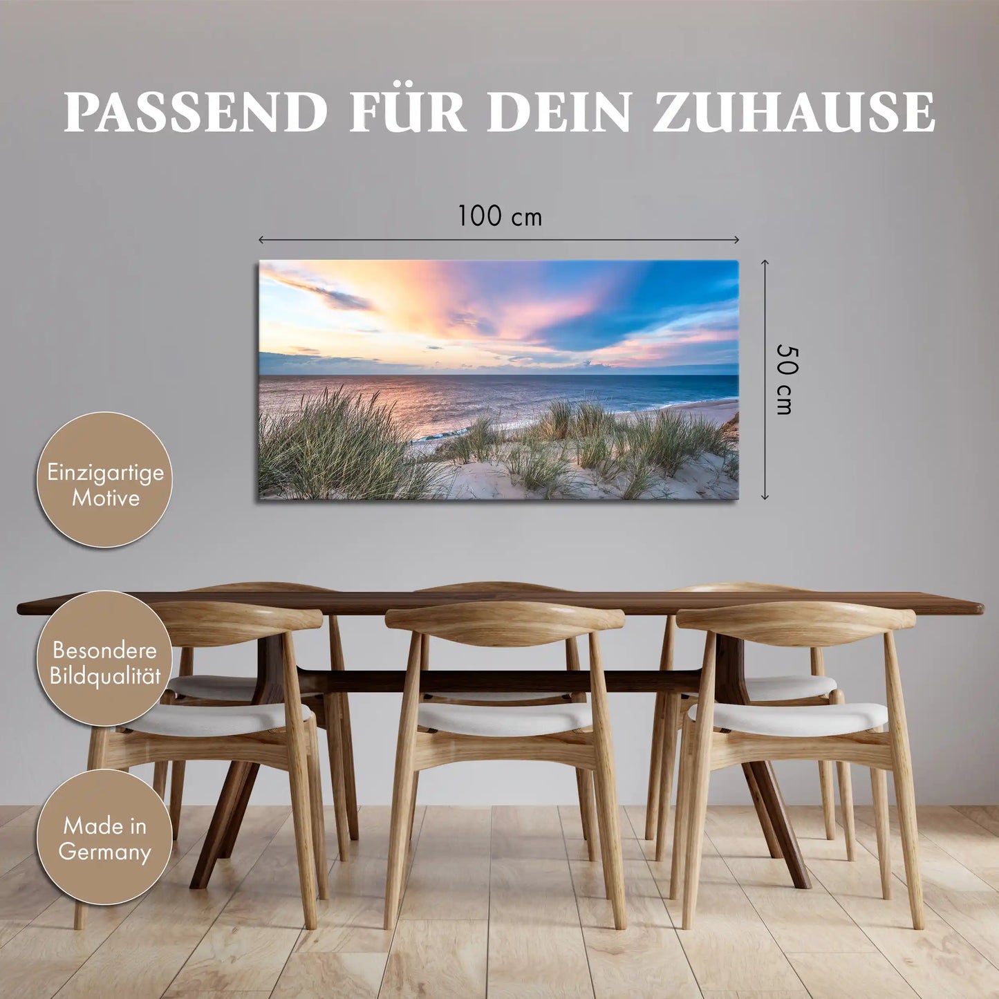 Leinwandbild - Farbenspiel in Dünenlandschaft