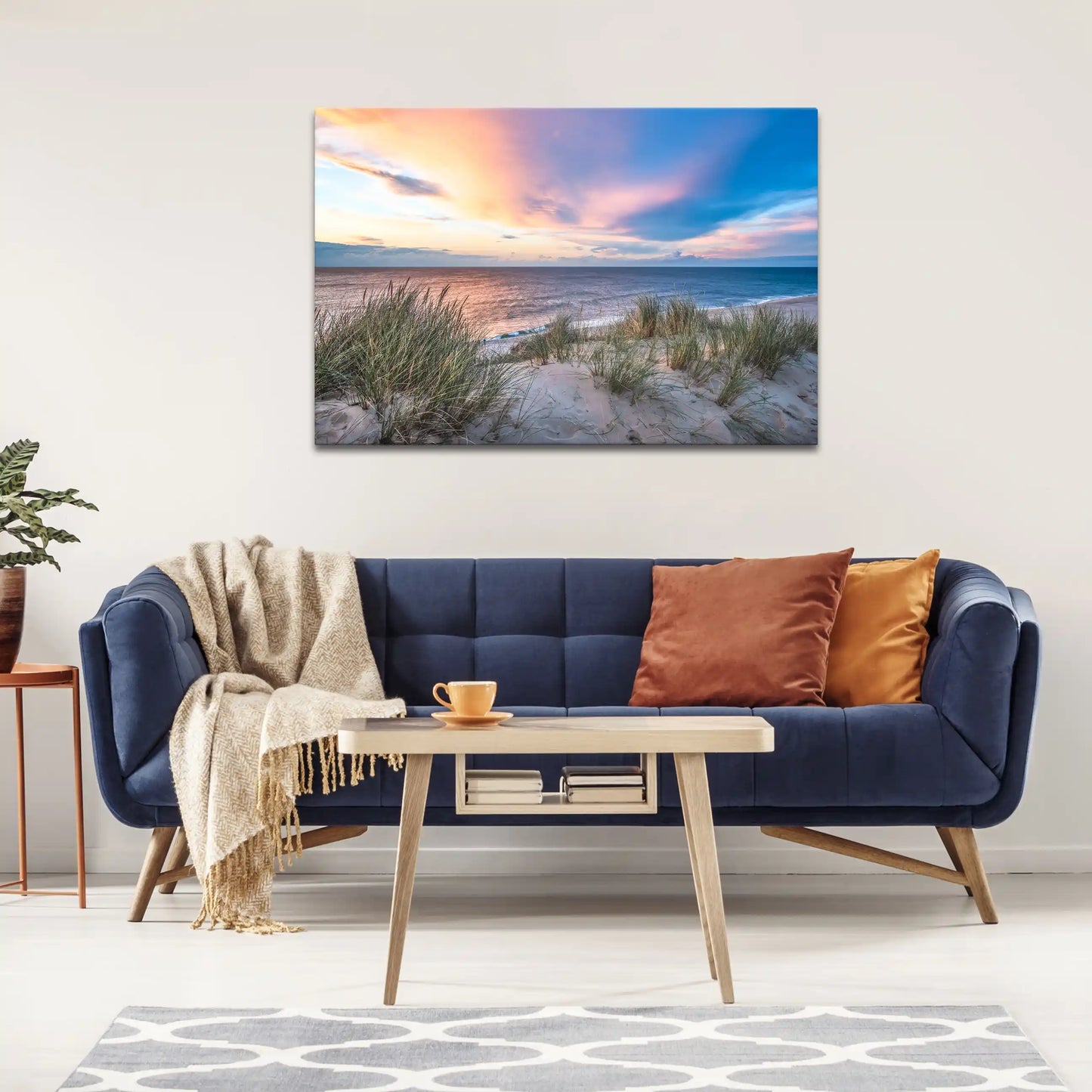 Leinwandbild - Farbenspiel in Dünenlandschaft