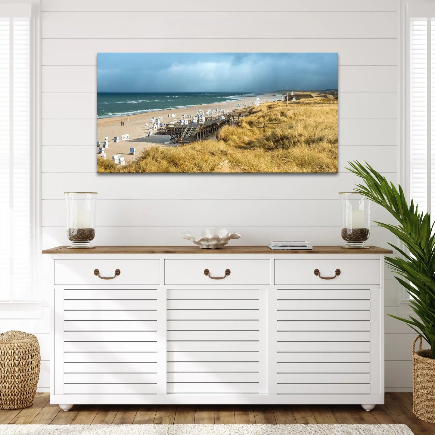 Leinwandbild - Dünenstrand an der Nordsee