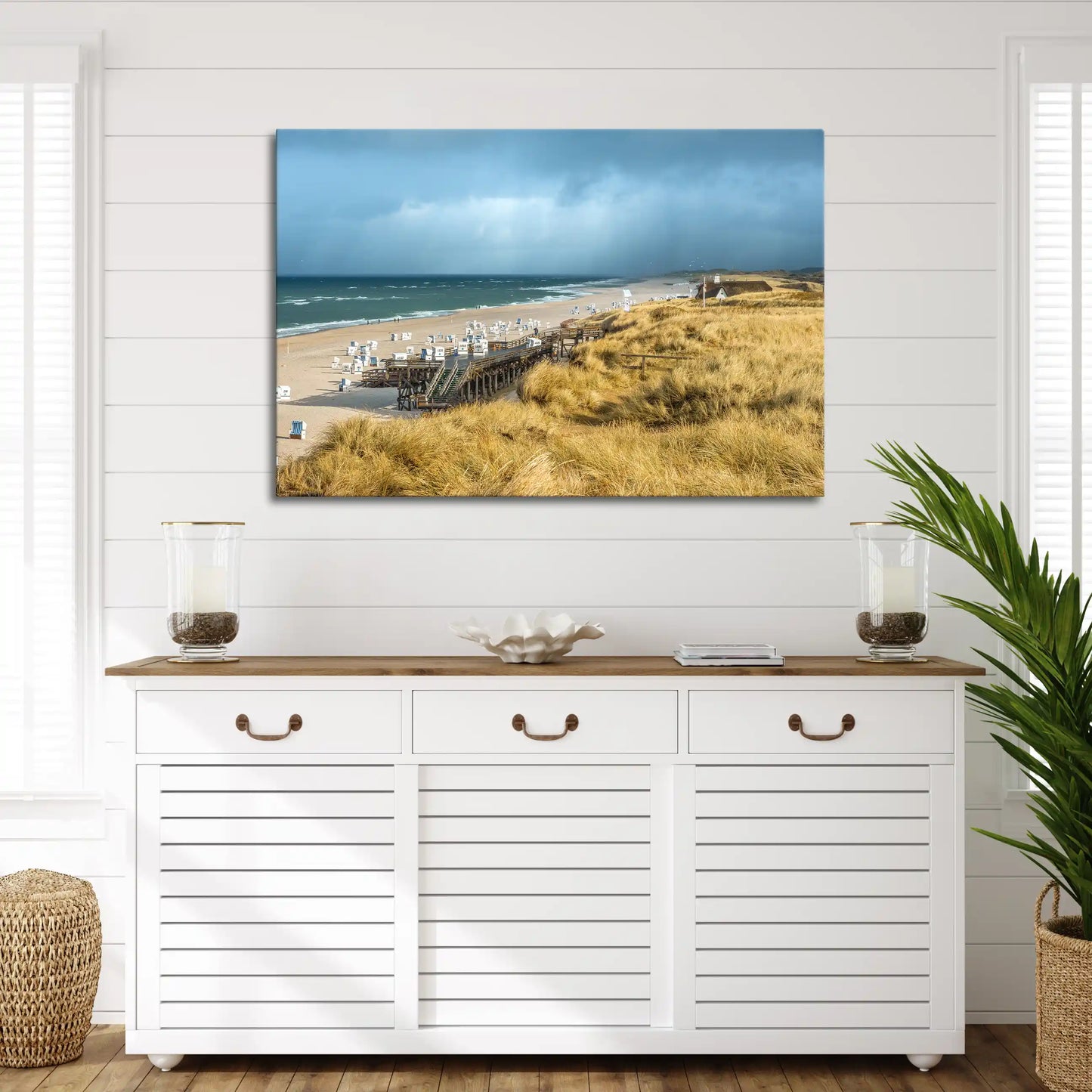 Leinwandbild - Dünenstrand an der Nordsee