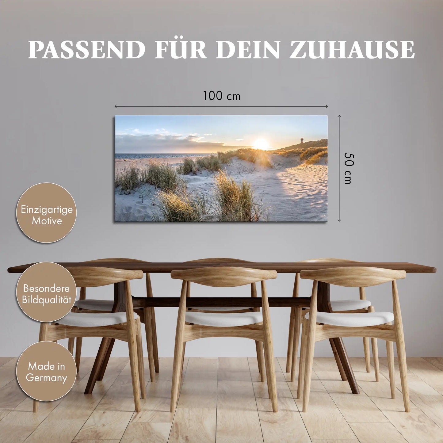 Leinwandbild - Düne im Morgenlicht