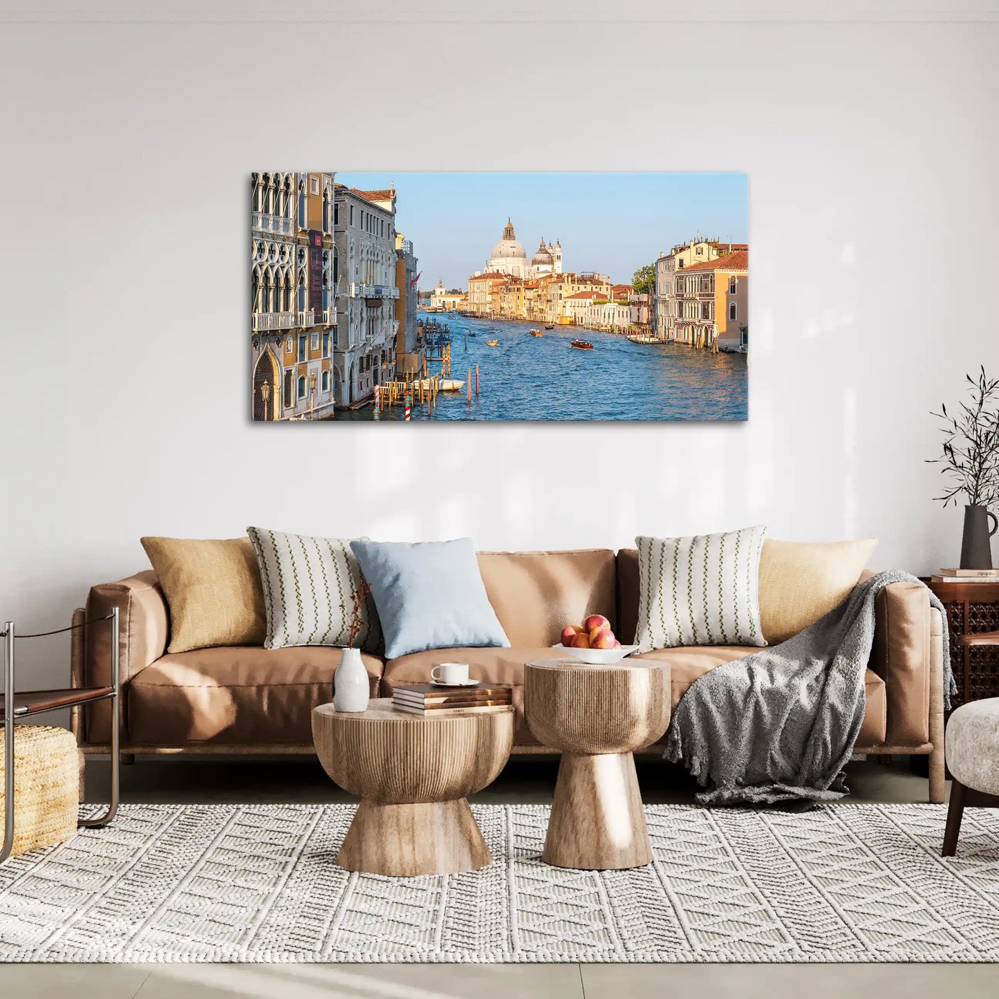 Leinwandbild mit Blick auf den Canale Grande in Venedig mit historischen Gebäuden