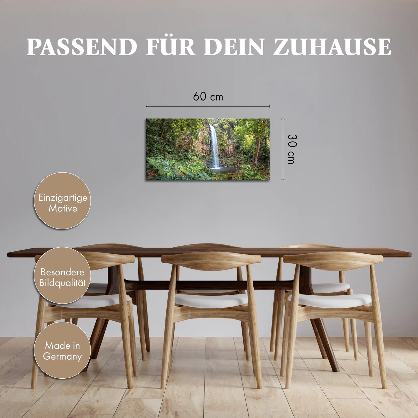 Leinwandbild Wald und Urwald an einem Wasserfall