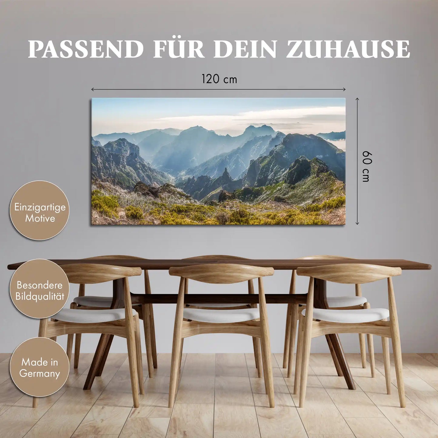 Leinwandbild - Strahlende Bergwelt