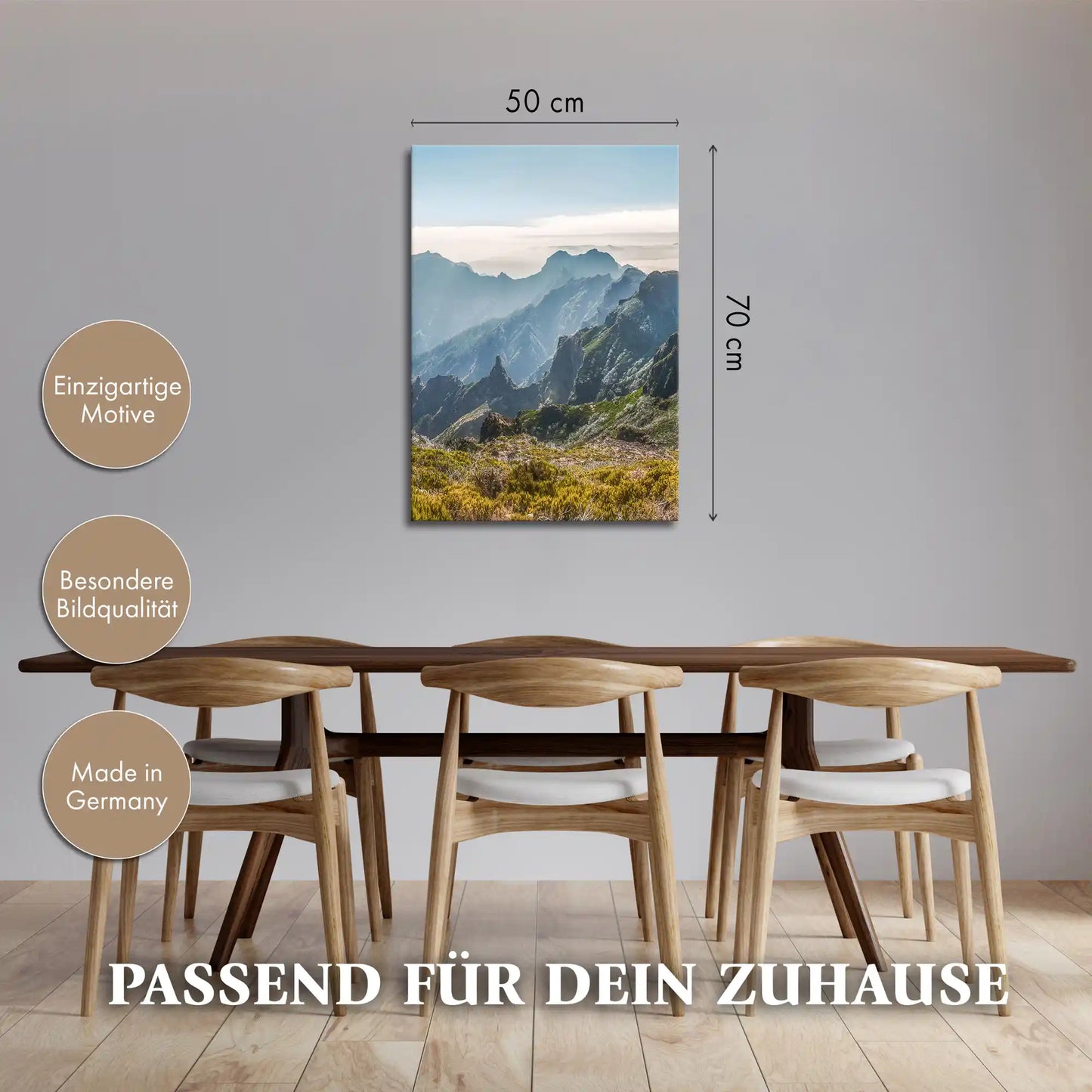 Leinwandbild - Strahlende Bergwelt