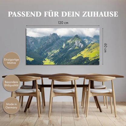 Leinwandbild - Malerisches Bergpanorama