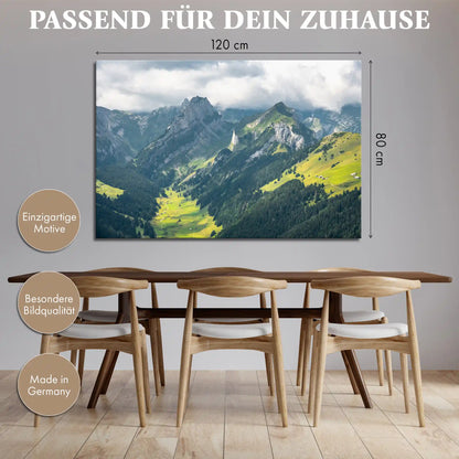 Leinwandbild - Malerisches Bergpanorama