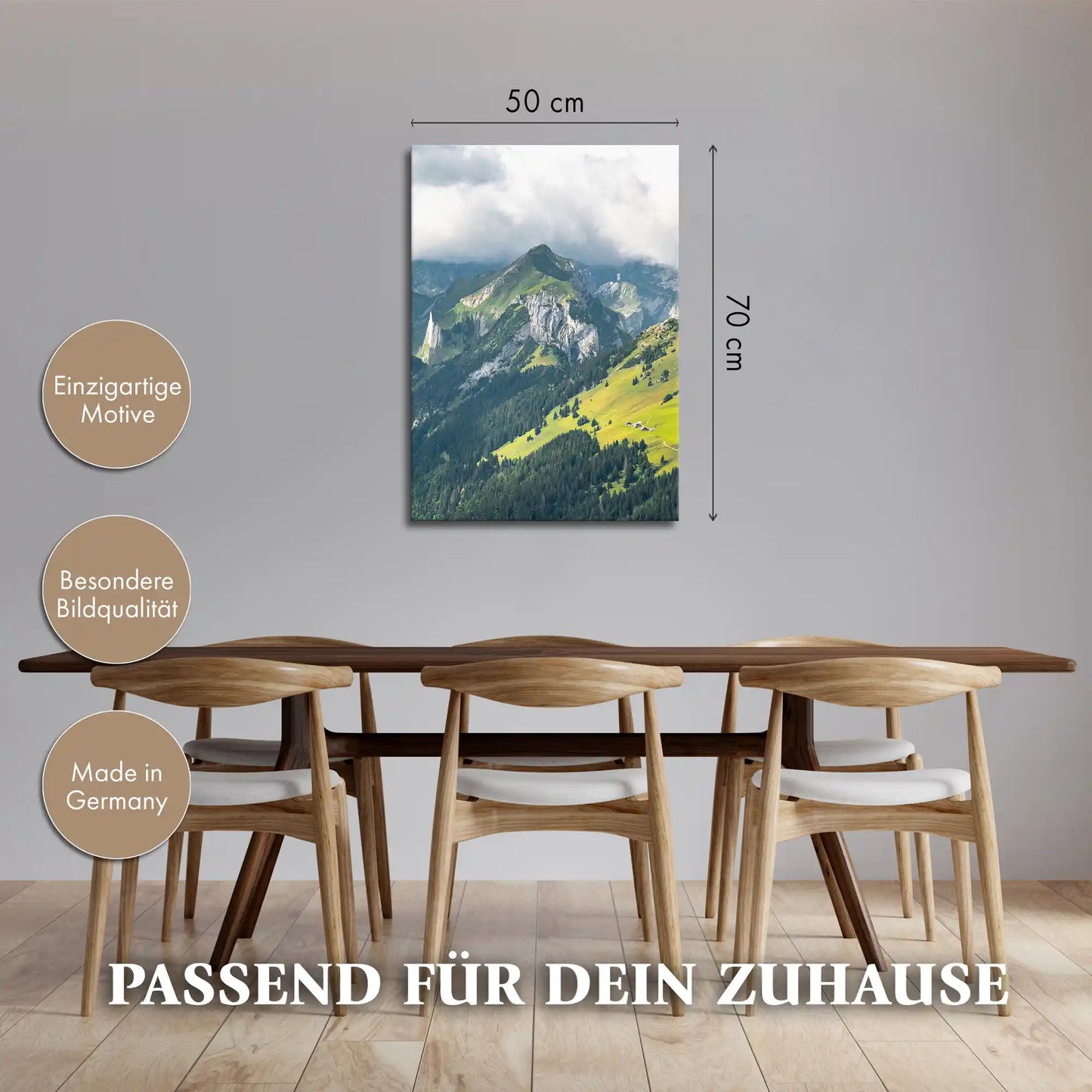 Leinwandbild - Malerisches Bergpanorama