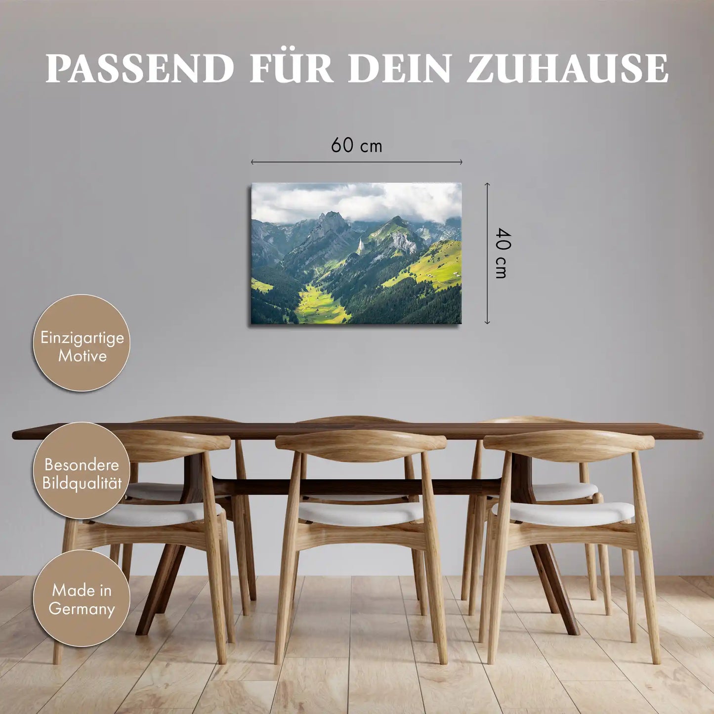 Leinwandbild - Malerisches Bergpanorama