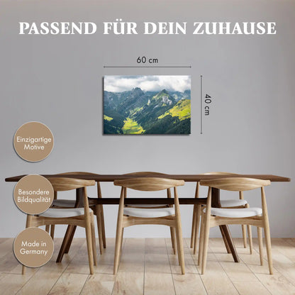 Leinwandbild - Malerisches Bergpanorama