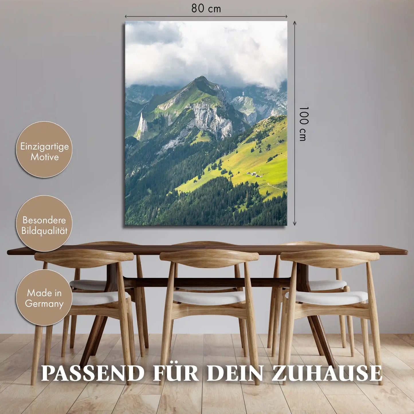 Leinwandbild - Malerisches Bergpanorama