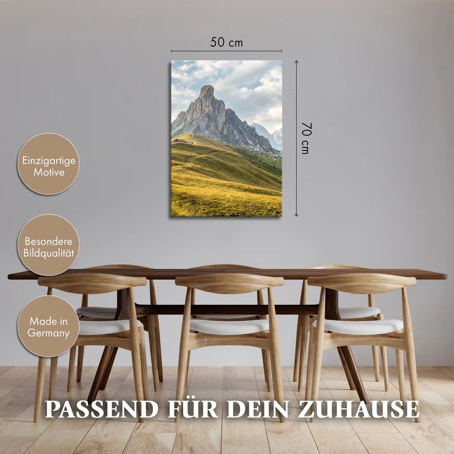 Leinwandbild - Dolomiten im Abendlicht