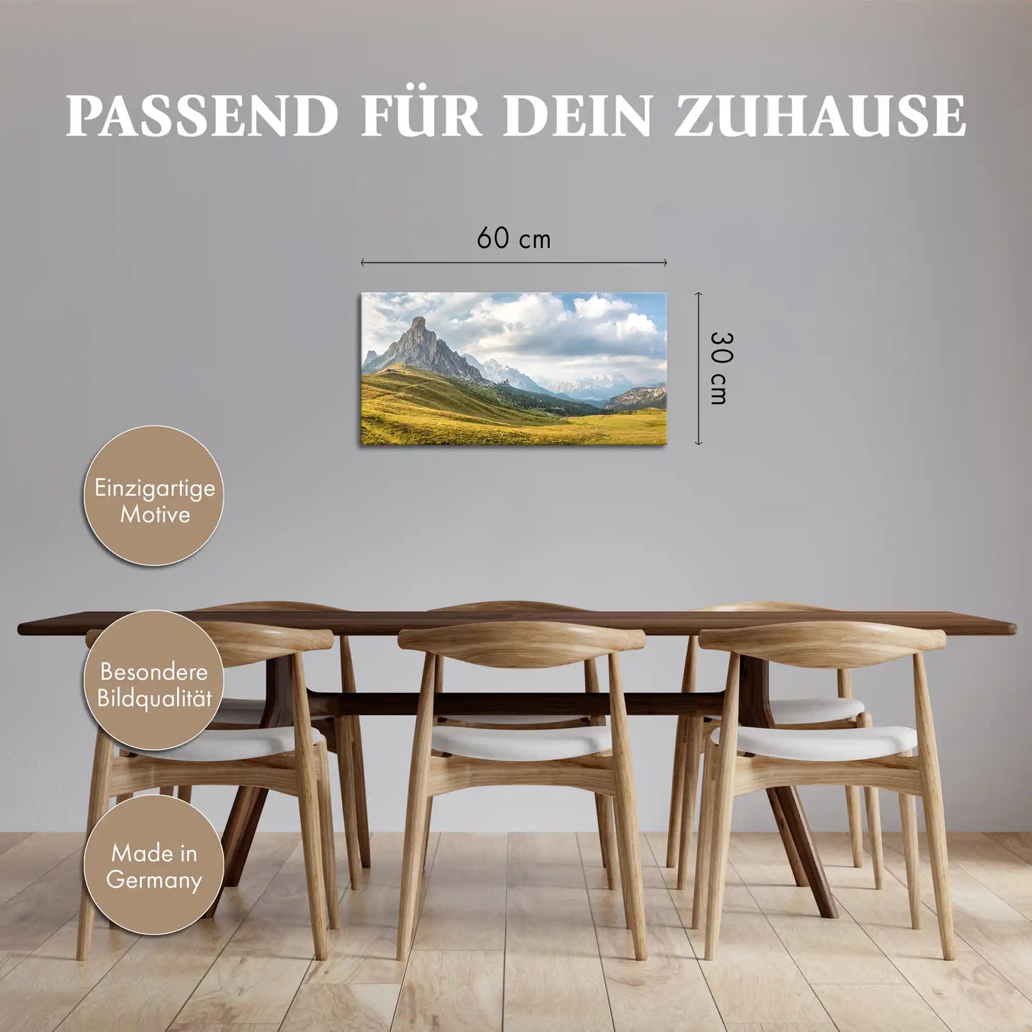 Leinwandbild - Dolomiten im Abendlicht