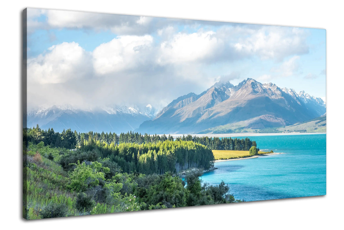 Leinwandbild - Klares Licht am Gletschersee