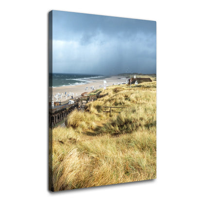 Leinwandbild - Dünenstrand an der Nordsee