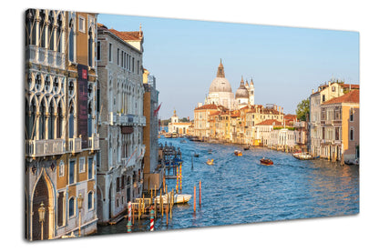 Leinwandbild mit Blick auf den Canale Grande in Venedig mit historischen Gebäuden