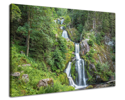 Leinwandbild mit Wasserfall im Schwarzwald
