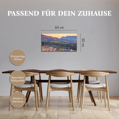 Leinwandbild - Dämmerung über den Feldern