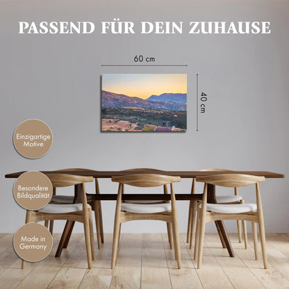 Leinwandbild - Dämmerung über den Feldern