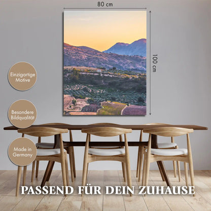 Leinwandbild - Dämmerung über den Feldern