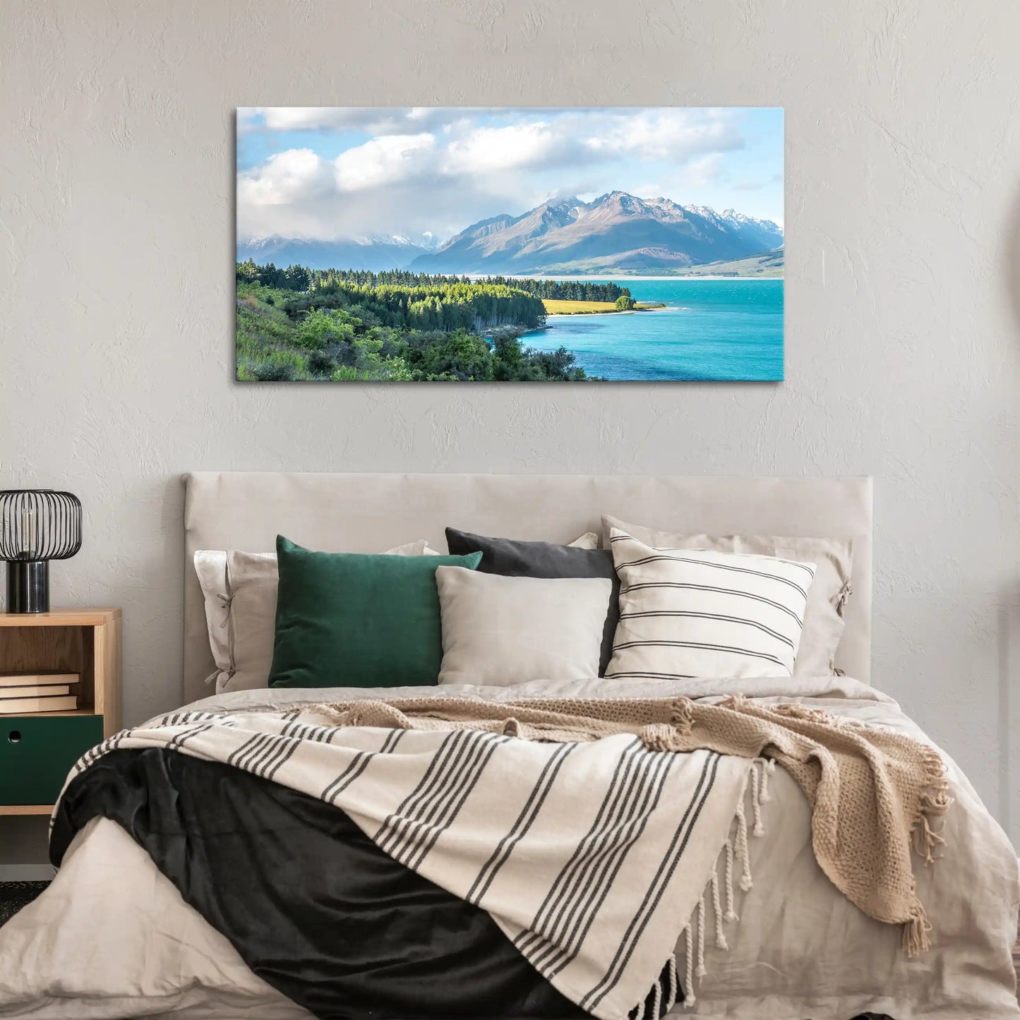 Leinwandbild - Klares Licht am Gletschersee