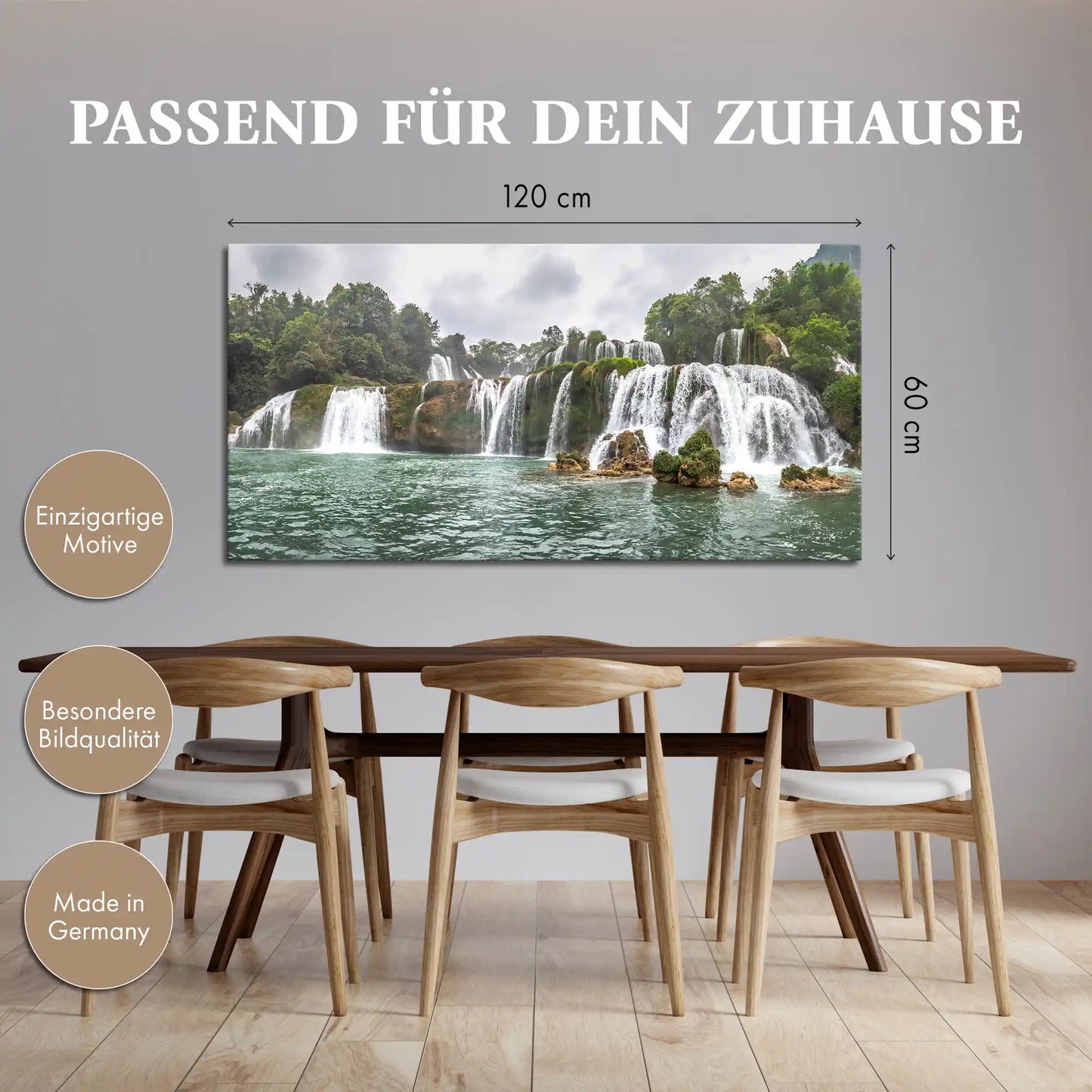 Leinwandbild - Majestätische Wasserfälle