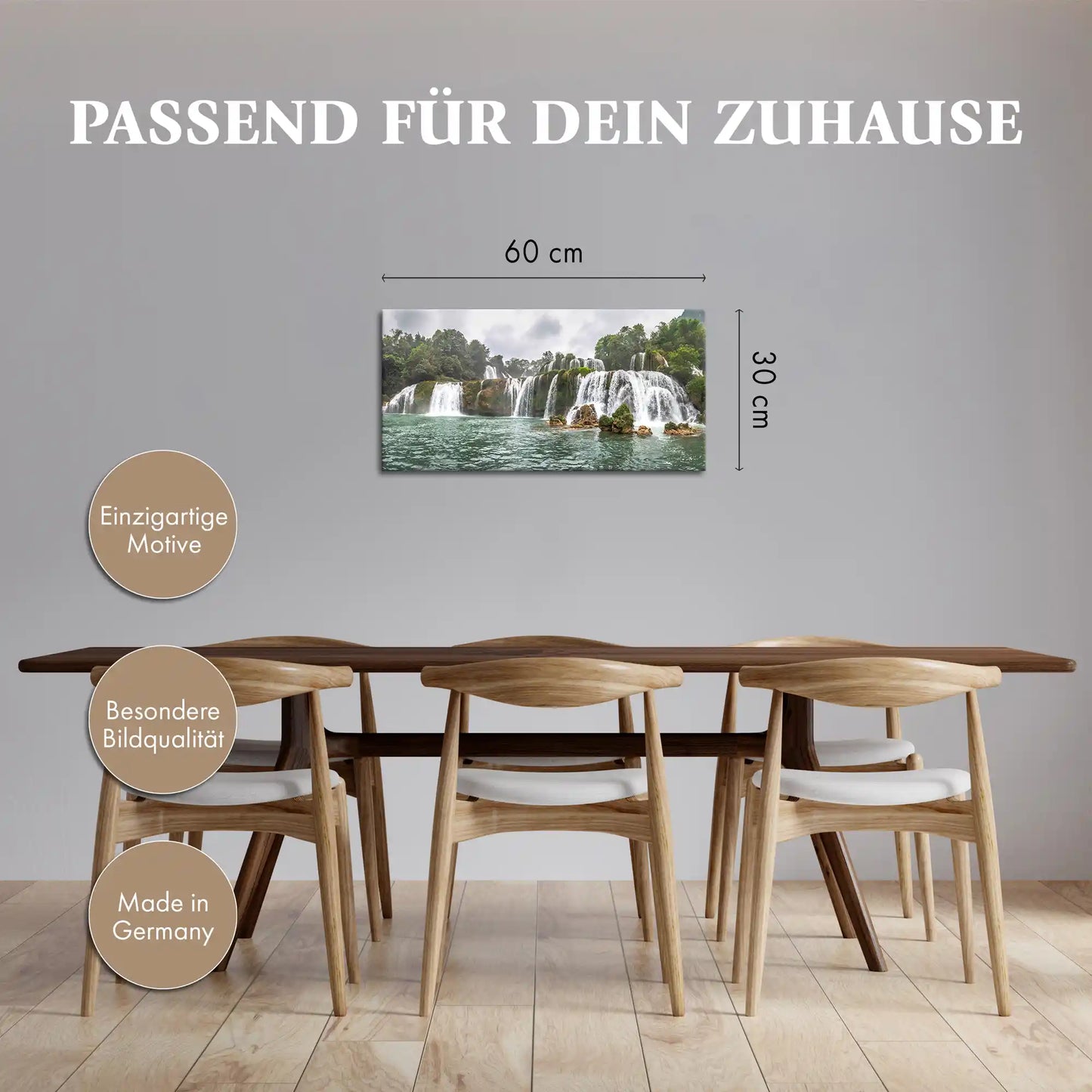 Leinwandbild - Majestätische Wasserfälle