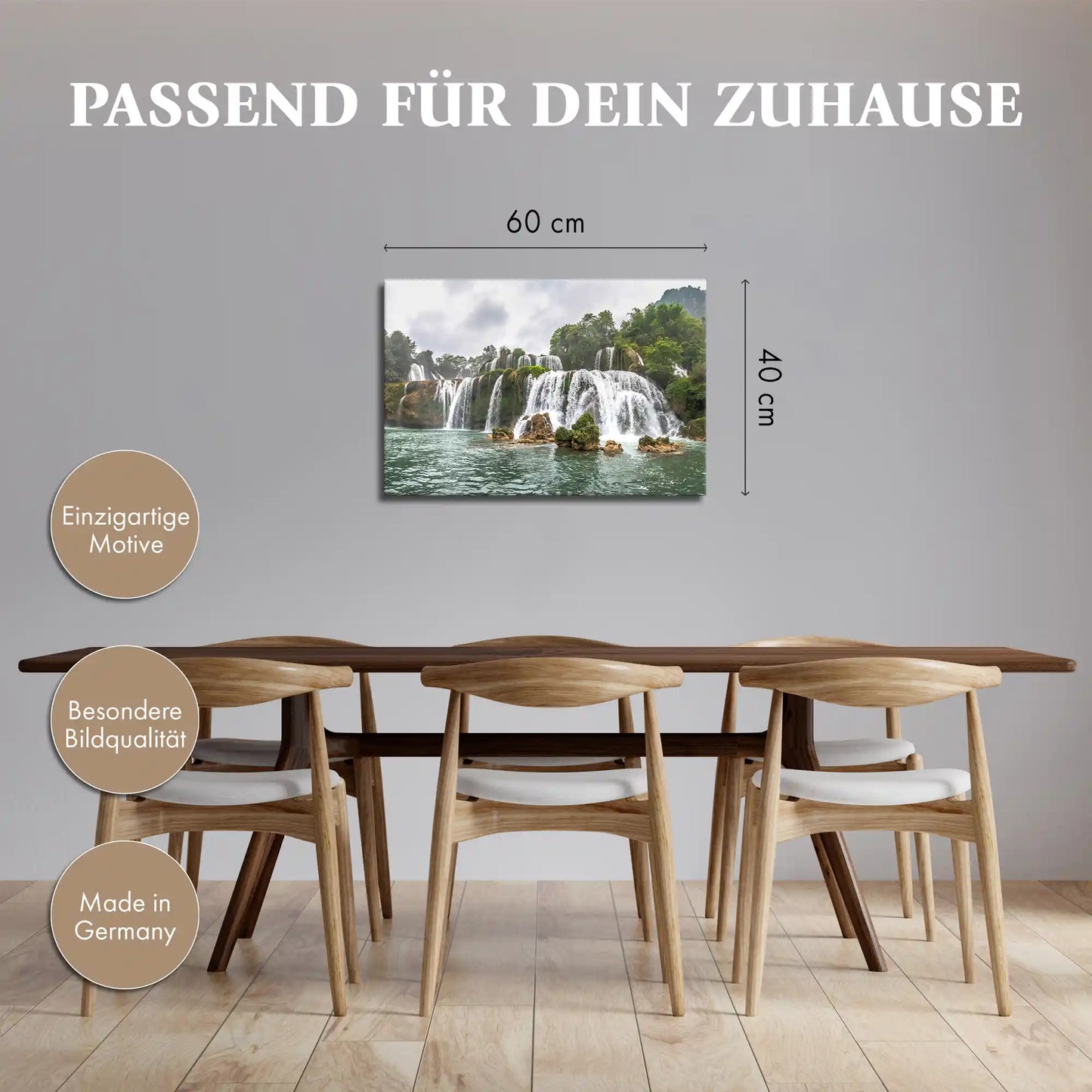 Leinwandbild - Majestätische Wasserfälle