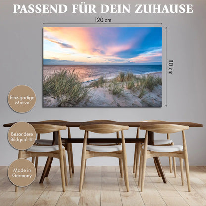 Leinwandbild - Farbenspiel in Dünenlandschaft