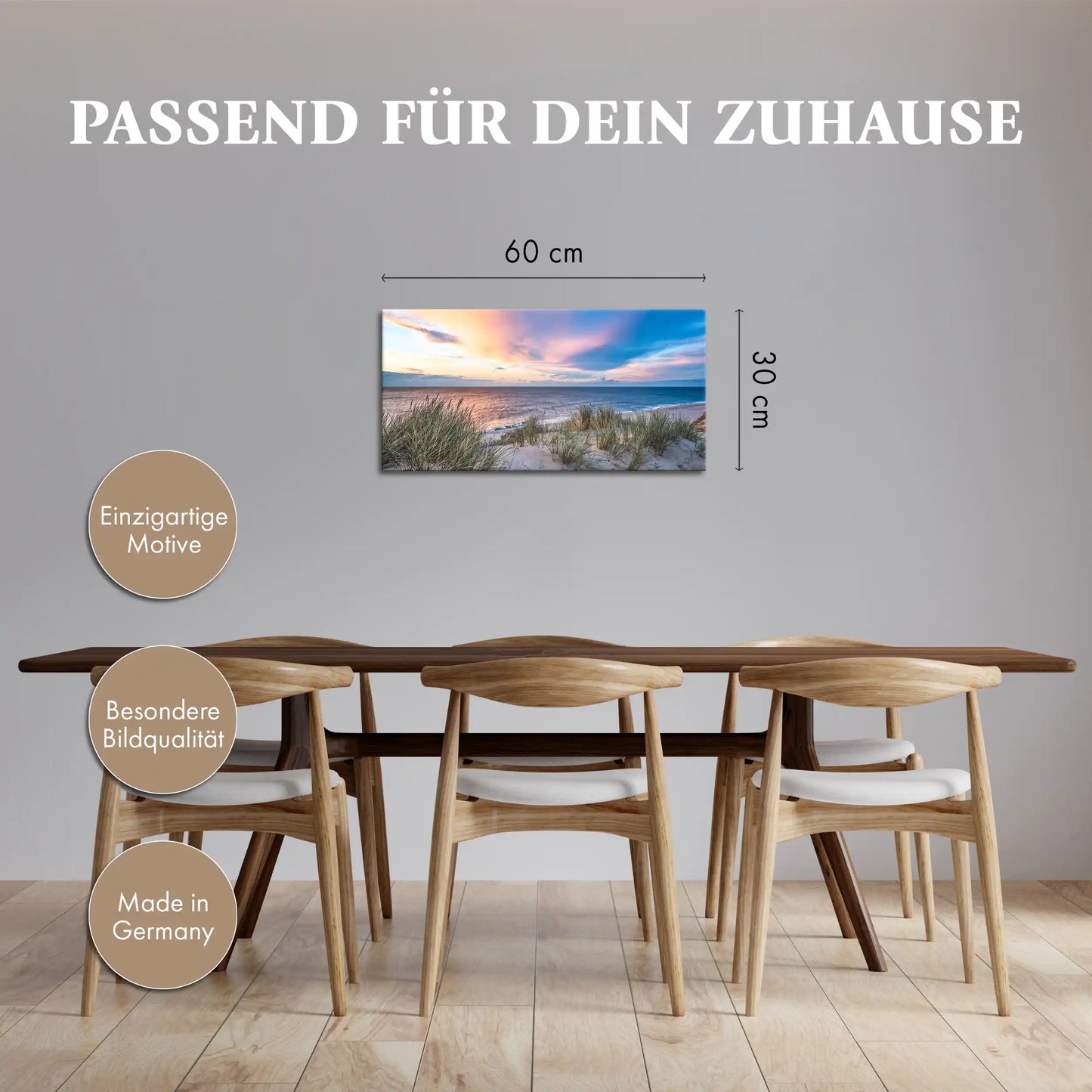 Leinwandbild - Farbenspiel in Dünenlandschaft