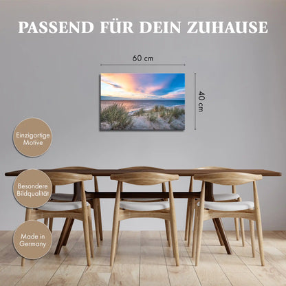 Leinwandbild - Farbenspiel in Dünenlandschaft