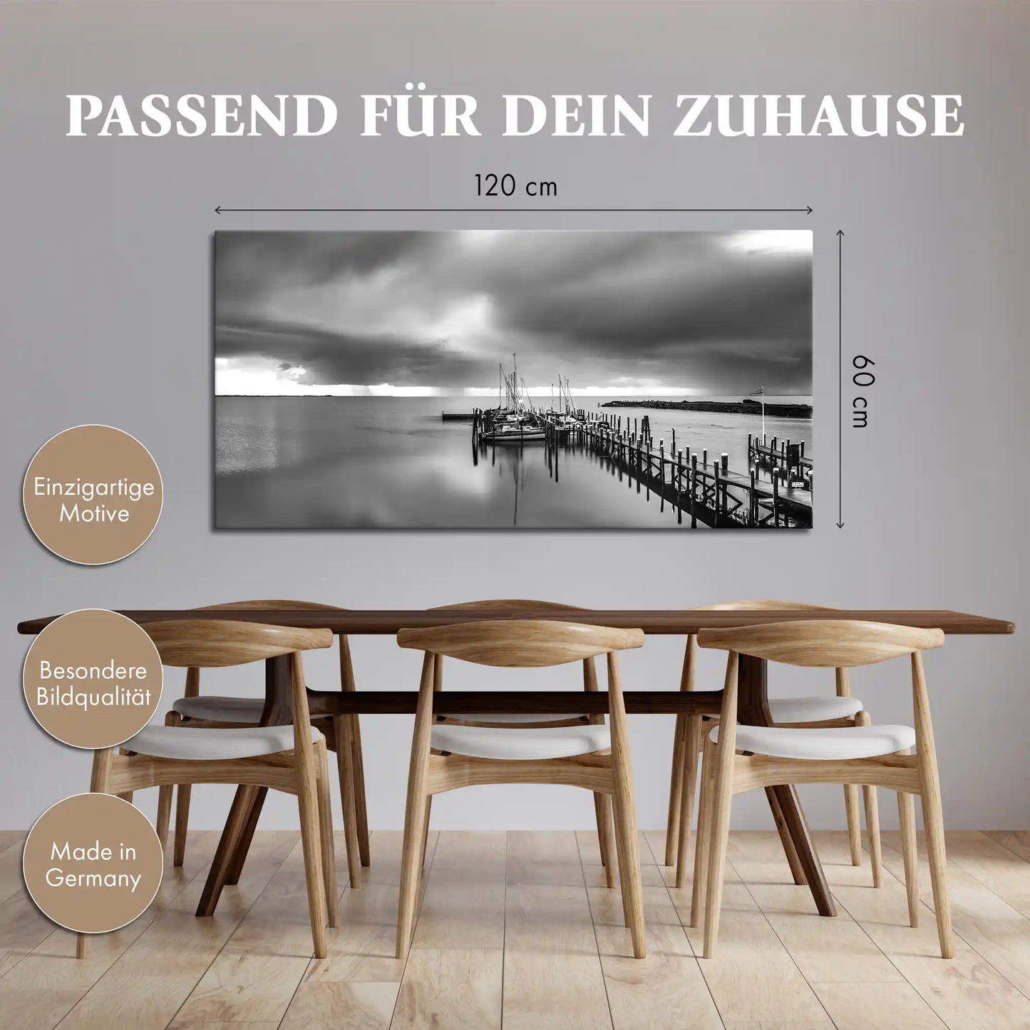 Leinwandbild - Gewitterstimmung am Pier