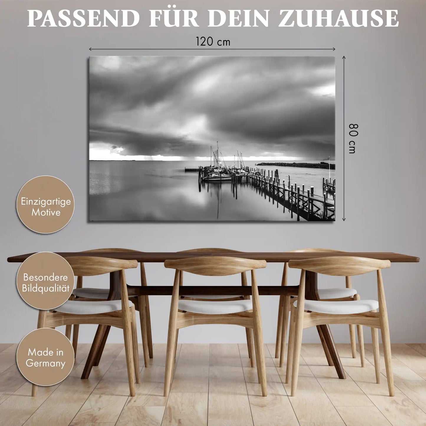 Leinwandbild - Gewitterstimmung am Pier
