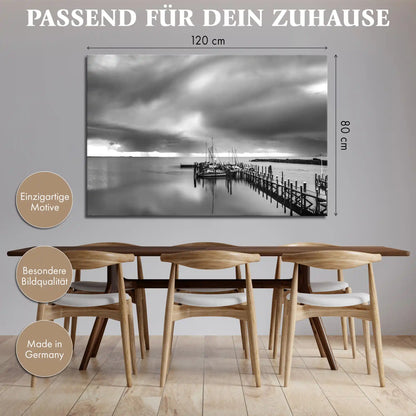 Leinwandbild - Gewitterstimmung am Pier